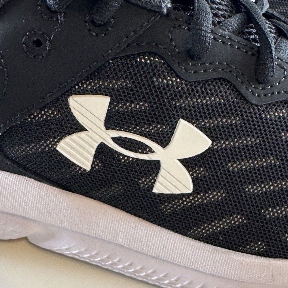 Under Armour Charged Assert 10 Running Shoes Black White 10.5 Activewear 71-04 - Picture 11 of 15